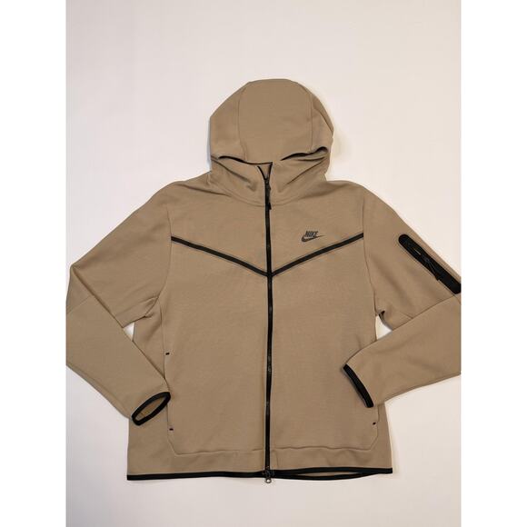 Nike Hoodie Mens XL Khaki Tech Fleece Windrunner Full Zip Pocket CU4489-247 - Picture 5 of 15